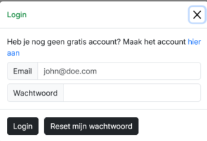 Pop Up registreren App Mediums